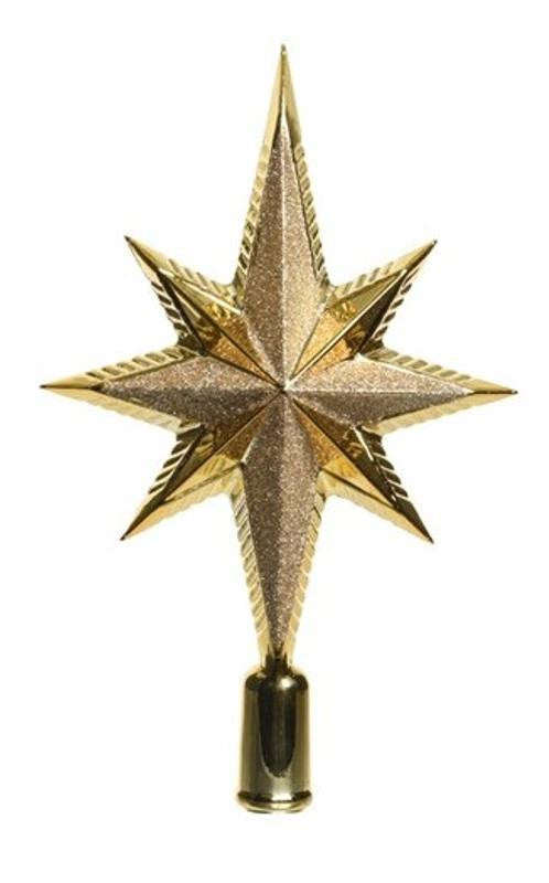 Puntale albero di natale Amicasa 9029097 Stella Lusso