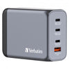 Verbatim GNC-200 Universale Nero, Grigio AC Ricarica rapida Interno (VERBATIM GNC-200 GaN Charger 4 Port 200W USB A/C [EU/UK/US])