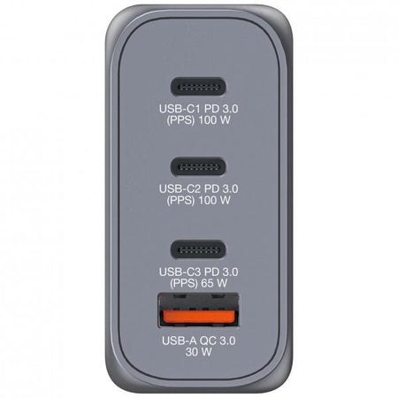VERBATIM CARICATORE DA PARETE GNC-100 GAN CHARGER 4 PORT 100W USB A/C (EU/UK/US)