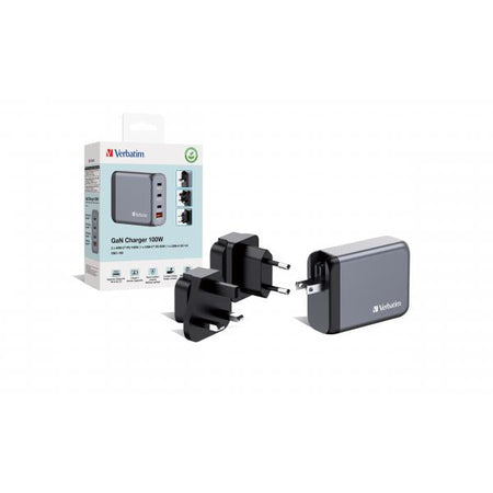 VERBATIM CARICATORE DA PARETE GNC-100 GAN CHARGER 4 PORT 100W USB A/C (EU/UK/US)