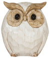 Biscottini Gufo in simil legno dipinto L53xPR21,5XH39 cm Statuetta raffigurante dimensioni