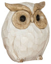 Biscottini Gufo in simil legno dipinto L53xPR21,5XH39 cm Statuetta raffigurante dimensioni