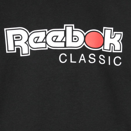 REEBOK Felpa Cappuccio Uomo Classics International Red Button Hoodie Black da uomo
