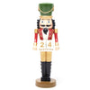 Soldatino schiaccianoci con calendario in resina decorazione natalizia, h 26 cm