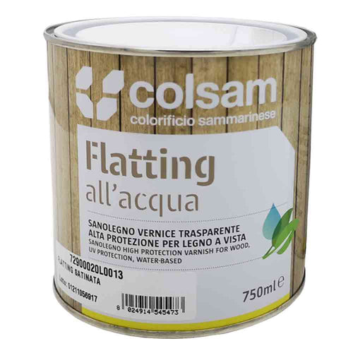 Flatting all\'acqua \'sanolegno\' COLORIFICIO SAMMARINESE Lt. 0,750 - trasparente lucida