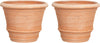 Biscottini Biscottini Set 2 Vasi Terracotta Galestro Toscano Antigeliva Fatti a Mano 40x30
