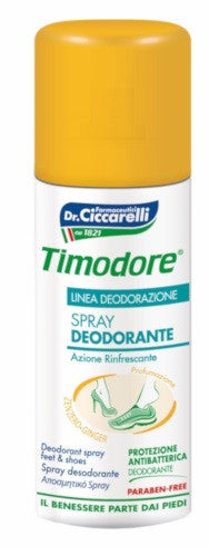 Timodore spray deodorante allo zenzero ad azione rinfrescante e protezione antibatterica 150ml