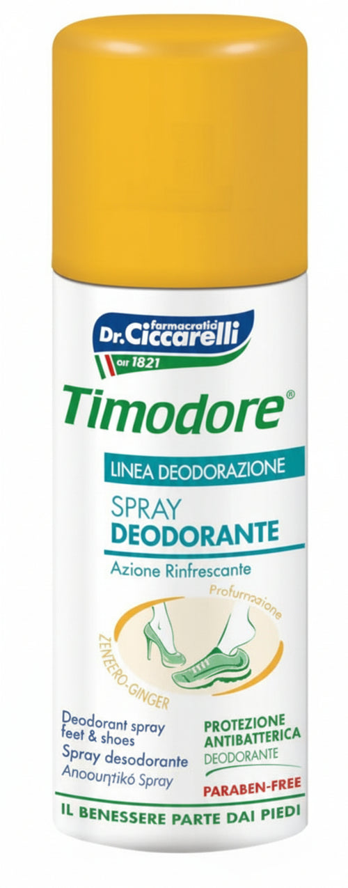 Timodore spray deodorante allo zenzero ad azione rinfrescante e protezione antibatterica 150ml