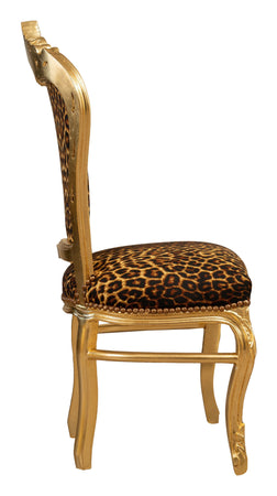 Biscottini Biscottini Sedia Poltroncina Luigi XVI Faggio Foglia Oro 53x54x106 Made Italia