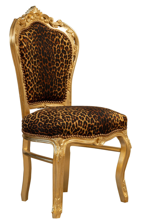 Biscottini Biscottini Sedia Poltroncina Luigi XVI Faggio Foglia Oro 53x54x106 Made Italia