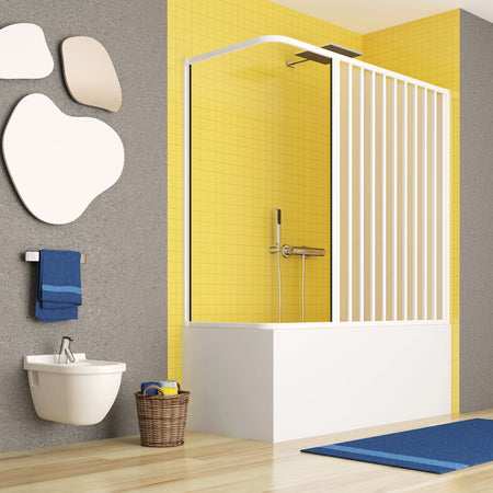 Box doccia in pvc Sopra Vasca ad 1 anta h150