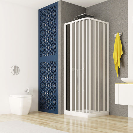 Box Doccia in pvc angolare ad un anta a soffietto h185