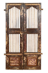 Biscottini Porta portone in legno massello e ferro da interno o da esterno vecchia e antica medievale