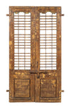 Biscottini Porta portone in legno massello e ferro da interno o da esterno vecchia e antica medievale