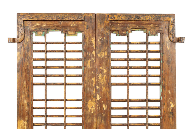 Biscottini Porta portone in legno massello e ferro da interno o da esterno vecchia e antica medievale