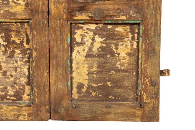 Biscottini Porta portone in legno massello e ferro da interno o da esterno vecchia e antica medievale