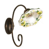 Applique ceramica Lampadari Bartalini 2213.A E27 LED piatto girasole artigianale
