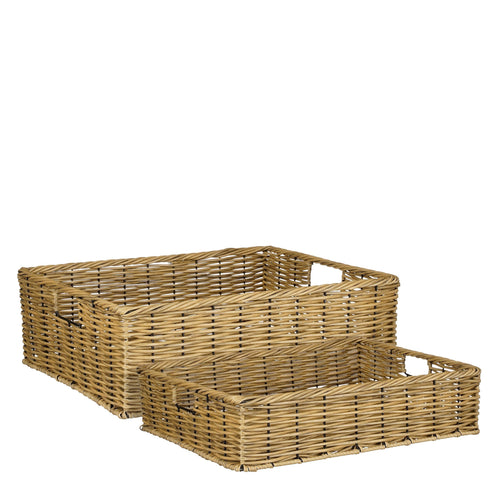 Cestino Liam portaogggetti  marrone ,rettangolare in poliestere riciclato, Set.2