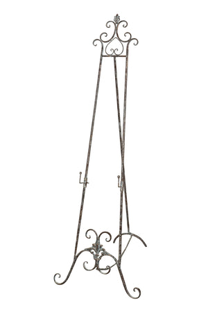 Biscottini Biscottini Portaquadro Cavalletto Treppiedi Ferro Battuto Ruggine Arte 53x96x150