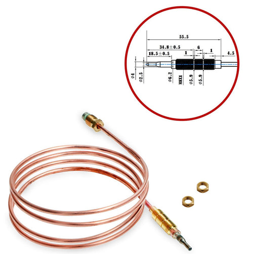 Termocoppia 1200mm adattabile Whirlpool indesit codici C0028639 - 482000026130