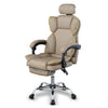 Poltrona Sedia Ufficio Dirigenziale con Poggiapiedi Ergonomica Reclinabile Fango