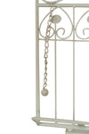 Biscottini Leggio da terra in ferro battuto pieno finitura bianca anticata L46xPR32xH139 cm