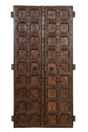 Biscottini Porta portone in legno massello e ferro da interno o da esterno vecchia e antica medievale scorrevole