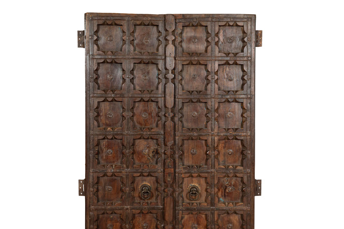 Biscottini Porta portone in legno massello e ferro da interno o da esterno vecchia e antica medievale scorrevole