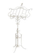 Biscottini Leggio da terra in ferro battuto pieno finitura bianca anticata L85xPR50xH140 cm