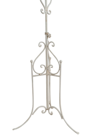 Biscottini Leggio da terra in ferro battuto pieno finitura bianca anticata L85xPR50xH140 cm