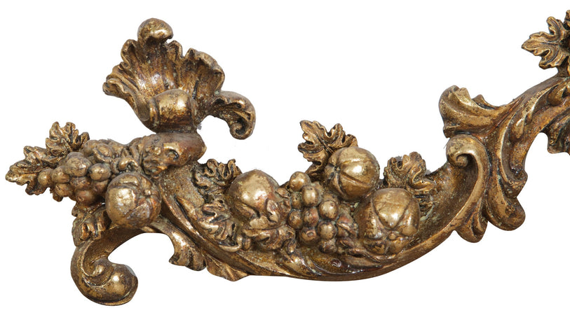 Biscottini Fregio decorativo finitura oro anticato L42xPR3,5xH12 cm molteplici dimensioni