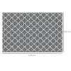 Tappeto Esterno Reversibile 182x274 cm Pieghevole in Polipropilene Grigio Bianco