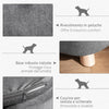 Lettino Cuccia per Cani Taglia Piccola con Cuscino 70x47x30cm Grigio Antracite