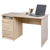 Tavolo Scrivania Legno con Cassettiera 3Cassetti 120x51 H 72 cm Porta PC Quercia