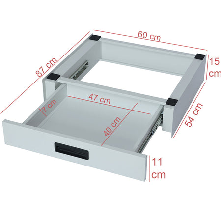 Supporto Universale per Lavatrice e Asciugatrice con Cassetto Estraibile - 100KG