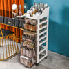 Cassettiera Salvaspazio Carrello Portaoggetti in Polipropilene 8Ripiani H100cm