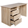 Tavolo Scrivania Legno con Cassettiera 3Cassetti 120x51 H 72 cm Porta PC Quercia