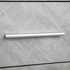 Mobile Cassettiera Moderna 3 Porte 2 Cassetti Design Minimal Bianco Cemento 120cm
