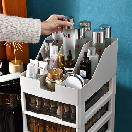 Cassettiera Salvaspazio Carrello Portaoggetti in Polipropilene 8Ripiani H100cm