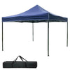 Gazebo 3x3 Pieghevole Impermeabile Richiudibile a Fisarmonica Professionale Blu
