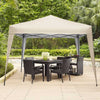 Gazebo 3x3 Pieghevole Beige Impermeabile Pieghevole Tendone Giardino Con Sacca