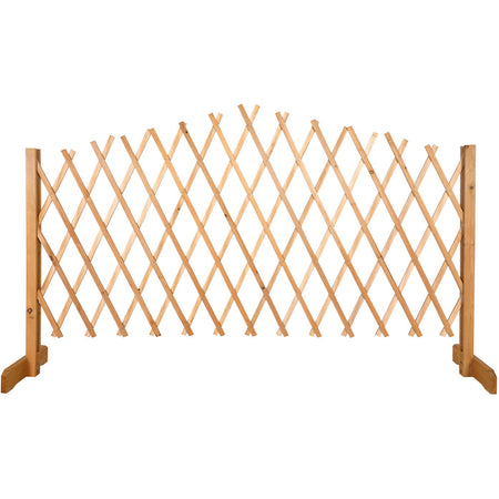 Recinzione in Legno Abete Estensibile da Giardino Divisorio Fioriera Naturale