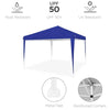 Gazebo 3x3 Pieghevole Blu Impermeabile Pieghevole Tendone Giardino Con Sacca