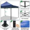 Gazebo 3x3 Pieghevole Impermeabile Richiudibile a Fisarmonica Professionale Blu