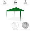 Gazebo 3x3 Pieghevole Verde Impermeabile Pieghevole Tendone Giardino Con Sacca