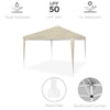 Gazebo 3x3 Pieghevole Beige Impermeabile Pieghevole Tendone Giardino Con Sacca