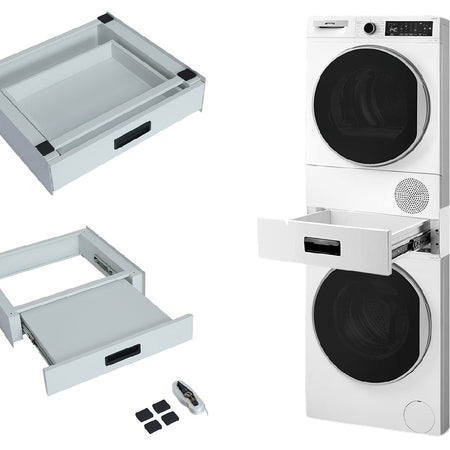 Supporto Universale per Lavatrice e Asciugatrice con Cassetto Estraibile - 100KG