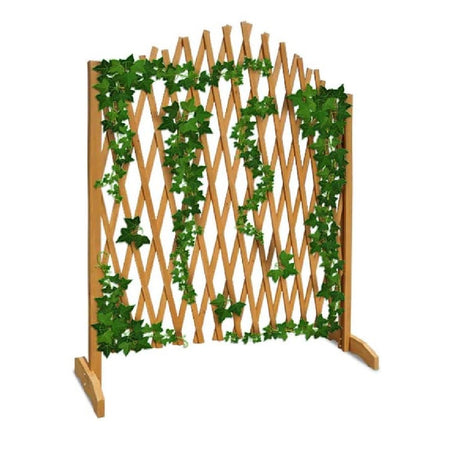 Recinzione in Legno Abete Estensibile da Giardino Divisorio Fioriera Naturale