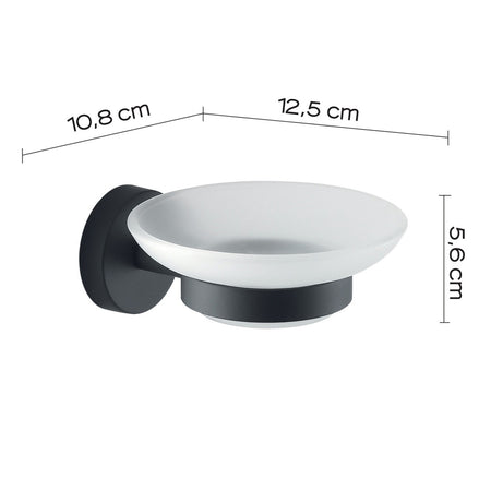 Portasapone Rose Nero Matt | Stile Contemporaneo e Resistente