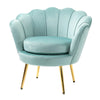 Poltrona Design Moderno in Velluto, Poltroncina da Camera Schienale Alto 76x67x74cm